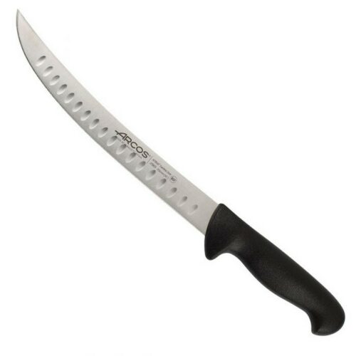 סכין בשר משופעת 25 ס"מ ידית שחורה