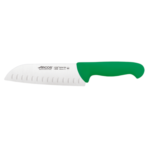 סכין סנטוקו עם שקעים 2900 ירוק