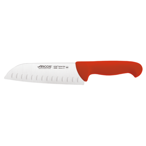 סכין סנטוקו עם שקעים 2900 אדום
