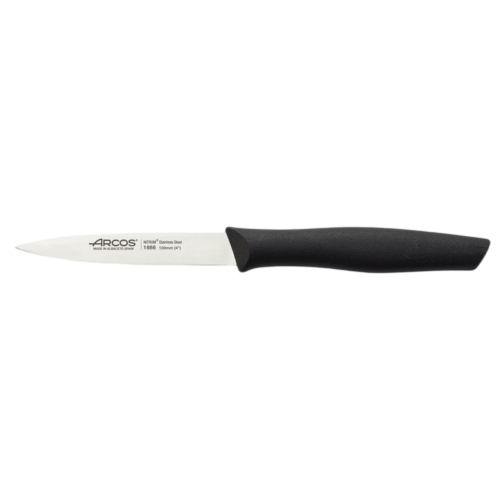 סכין ירקות חלק שפיץ Nova שחור