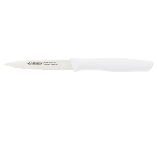 סכין ירקות משונן שפיץ Nova לבן