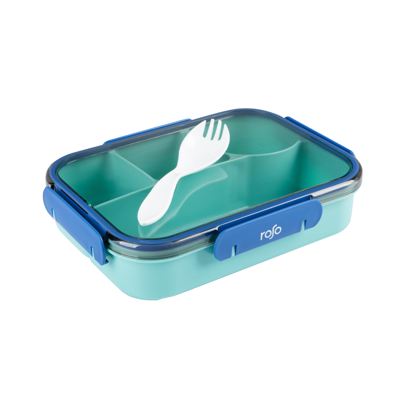 קופסת אוכל מחולקת Grab&Go ירוק