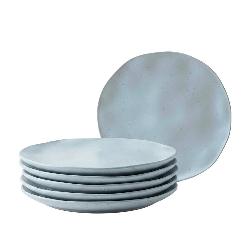 סט 6 צלחות 27 ס"מ Bistro eco תכלת