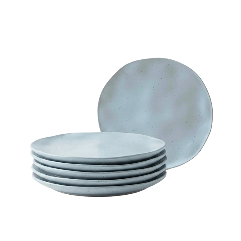 סט 6 צלחות 20 ס"מ Bistro eco תכלת