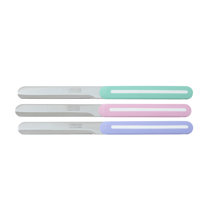 סט 3 סכיני שולחן Linea בצבעי פסטל